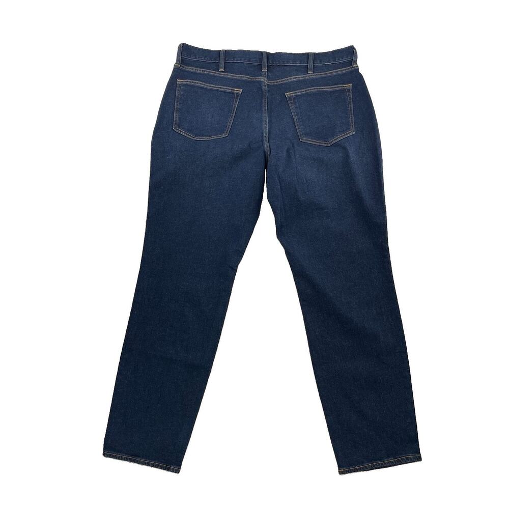 Old Navy Size 38 Athletic Taper Jeans 32 Inseam Blue Dark Wash NEW 66-22